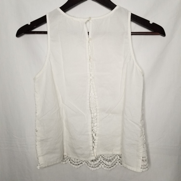 GARAGE crop top lace summer boho white S - Picture 4 of 5